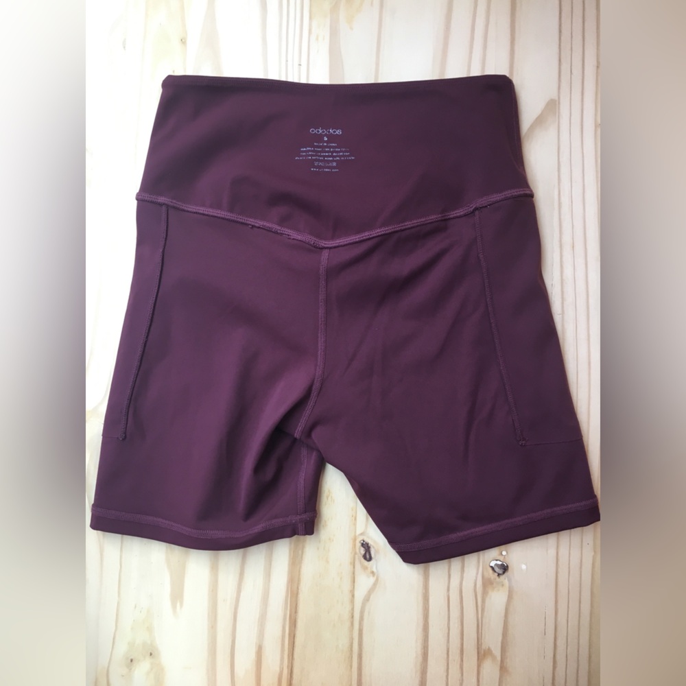 ododos Women’s High-Rise Performance Shorts Deep Plum yoga dance cheerleader - Picture 9 of 9